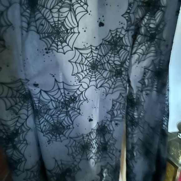 Wax Poetic Clothing - LILY SLIP DRESS IN FLOCKED SPIDERWEBS - Picture 7 of 7